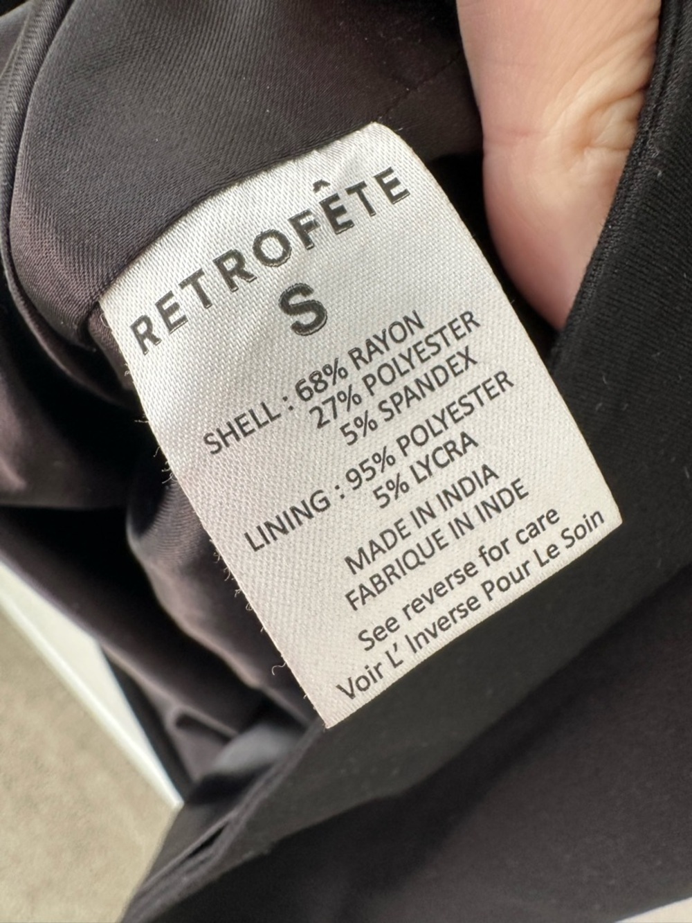 RETROFETE Polly Mini Black Dress SZ S - Picture 8 of 8